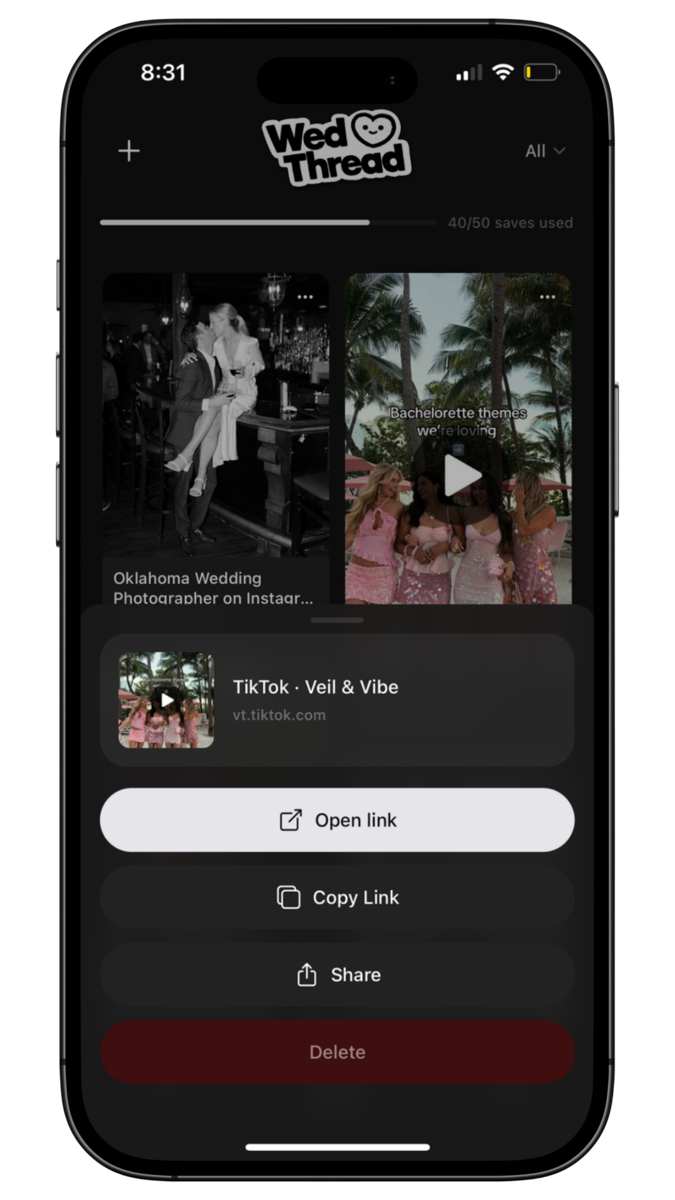 Access and share the original link