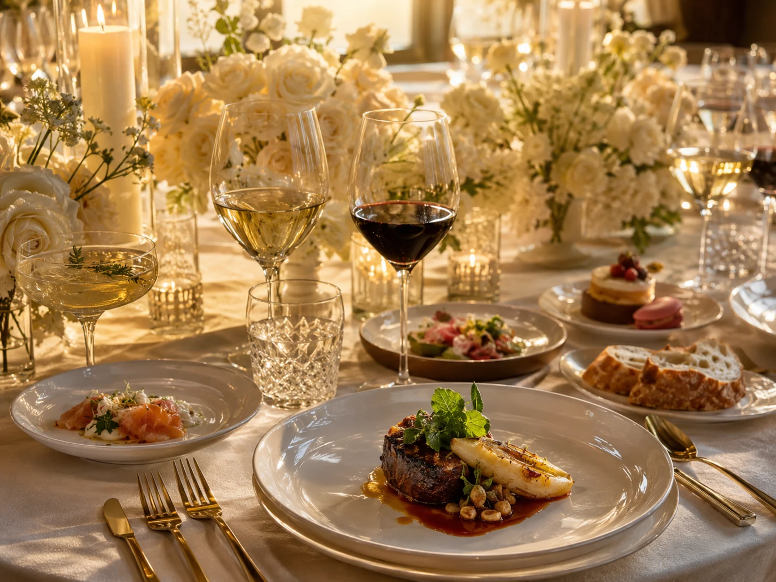 Prioritizing food and drink quality at a wedding reception