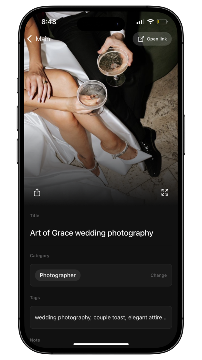 Simple saved link management